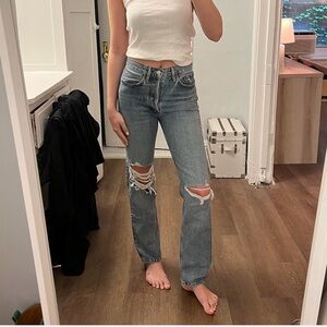 Agolde Lana Straight Leg Jean in Backdrop